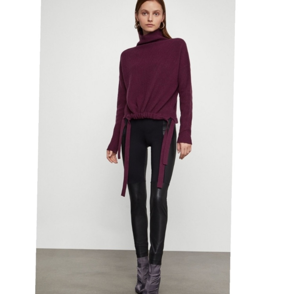 NWT BCBGMaxazria Bow-side Turtleneck Sweater - Picture 2 of 7